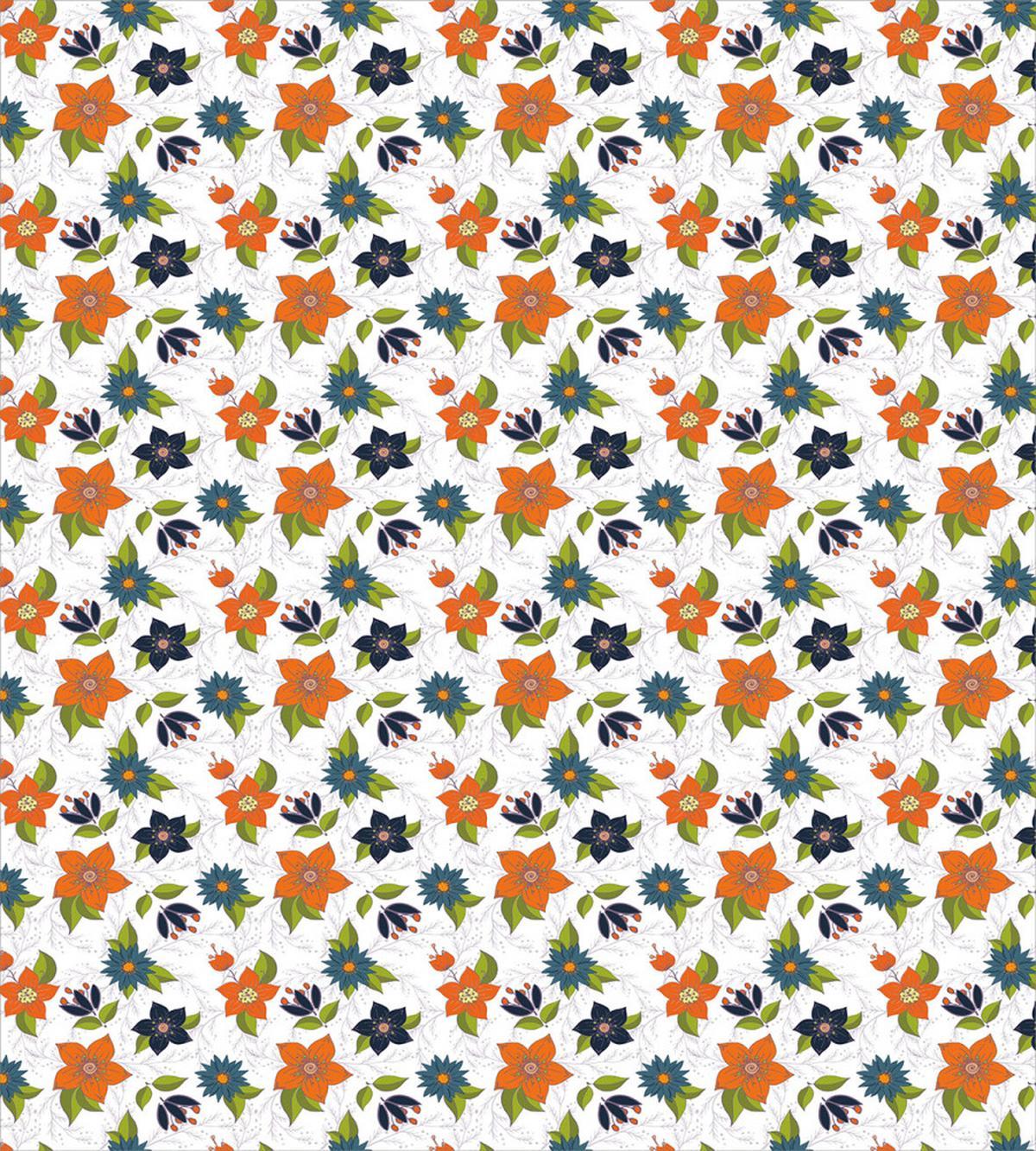 Abstract Flowers Leaves — Pattern