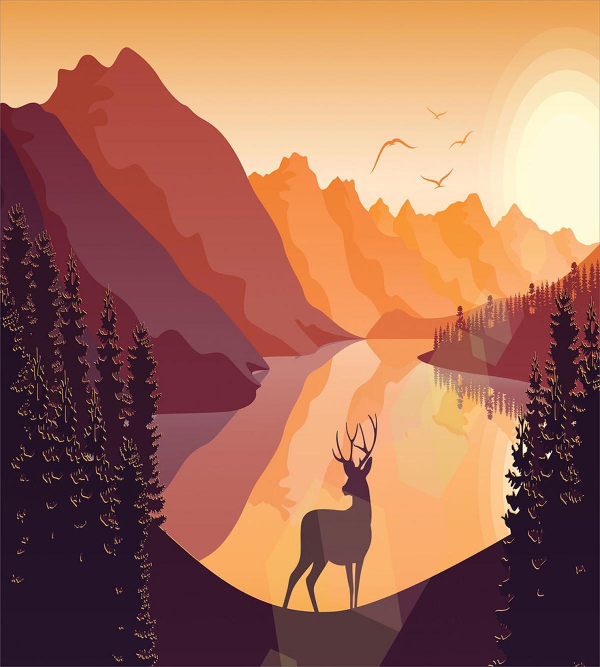 Bird Mountain Reindeer — Pattern