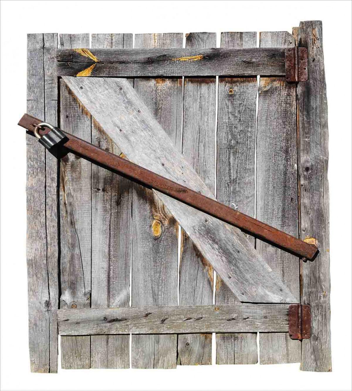 Aged Wooden Barn Door — Pattern