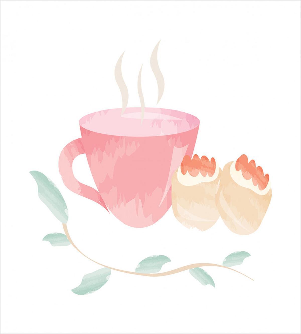 Watercolor Scones Cup — Pattern