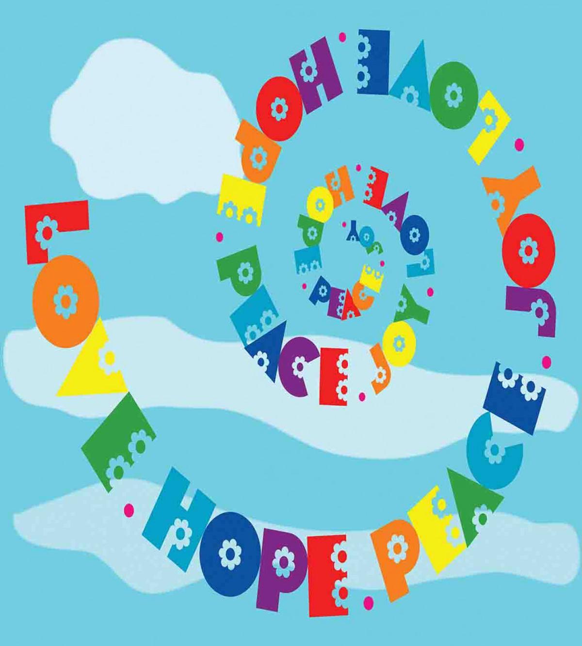 Love Hope Peace Joy Words — Pattern