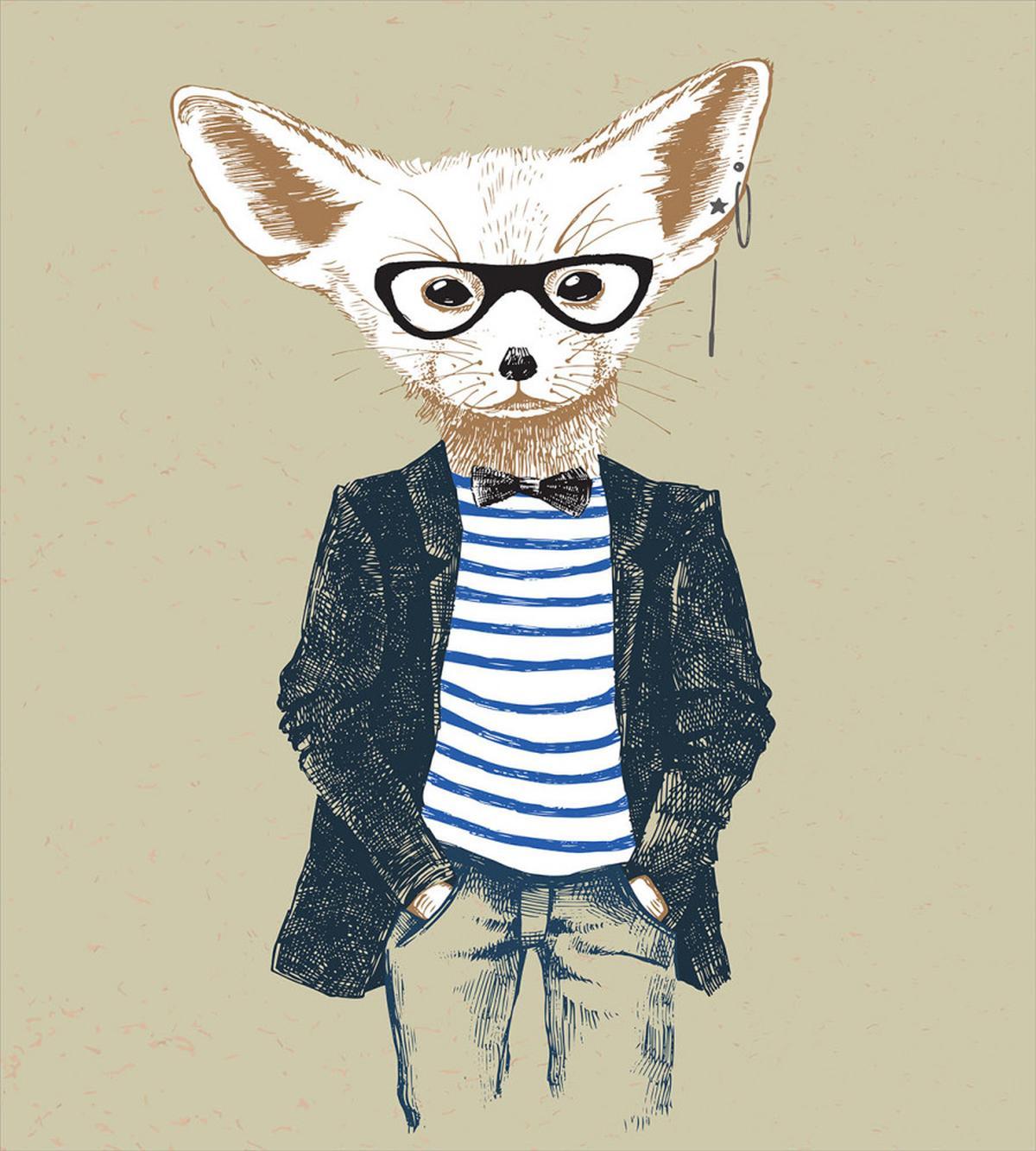 Cool Fennec with Earrings — Pattern