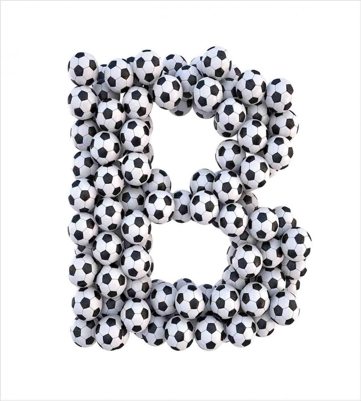 Monochrome Footballs — Pattern