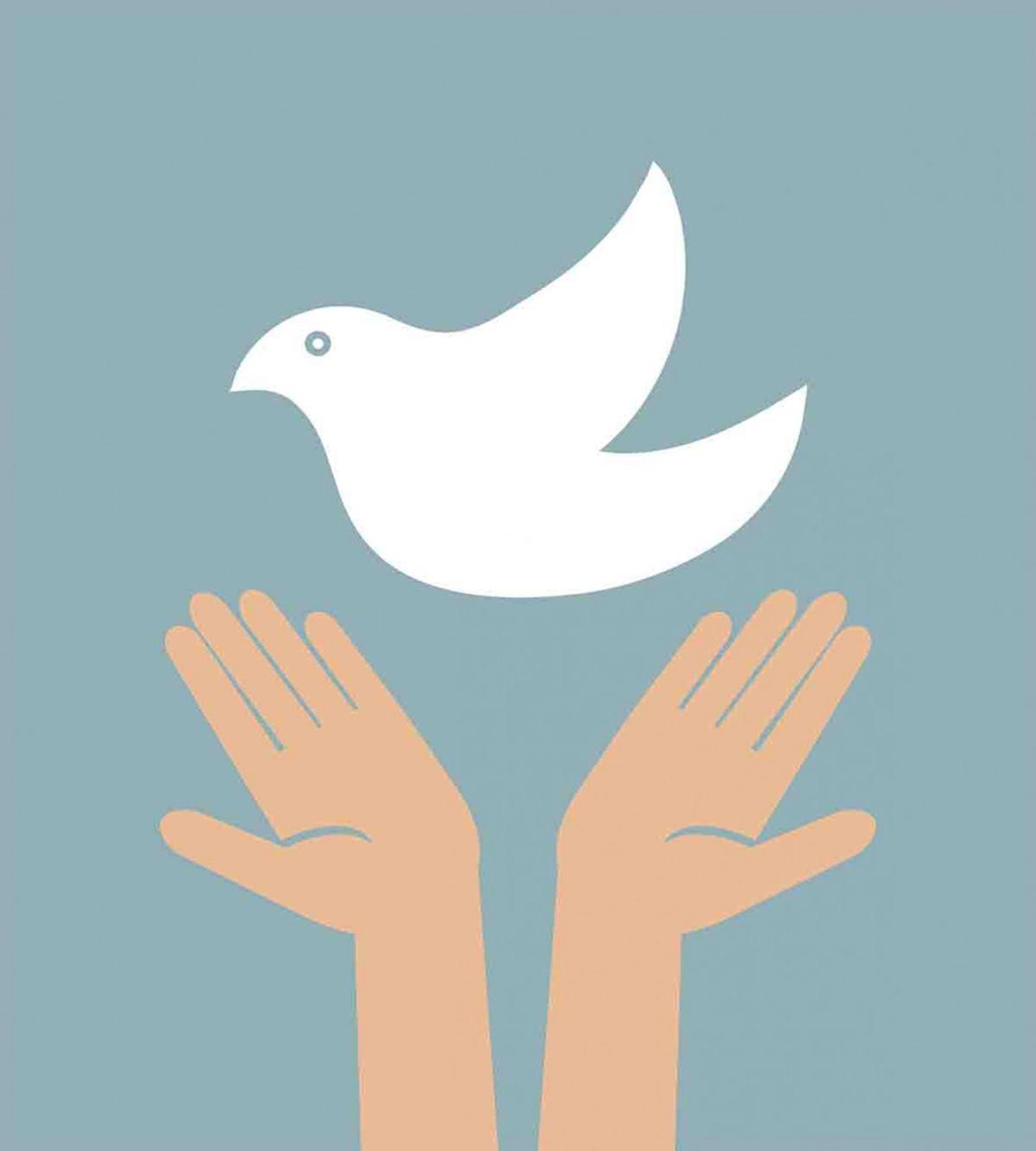 Peace Dove Flying Hands — Pattern