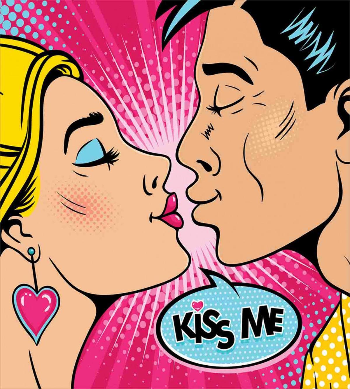 Young Pop Art Couple — Pattern