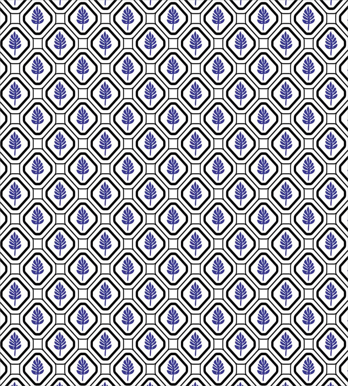 Rhombus Leaves Folkloric — Pattern