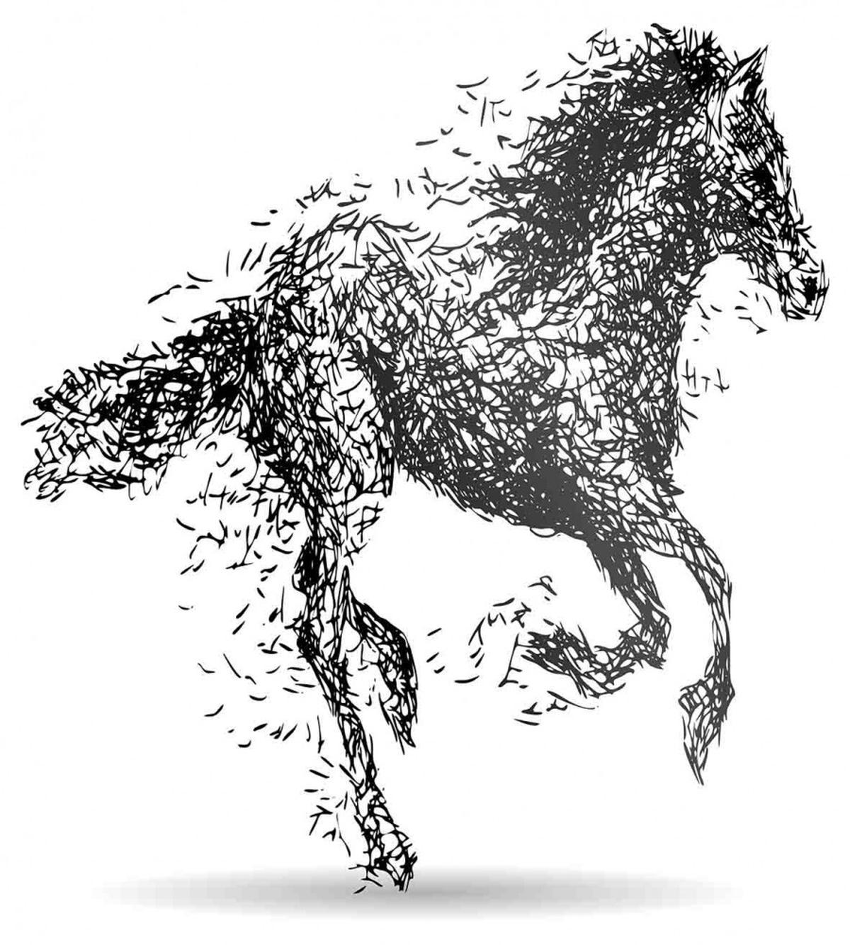 Animal Sketchy Horse — Pattern