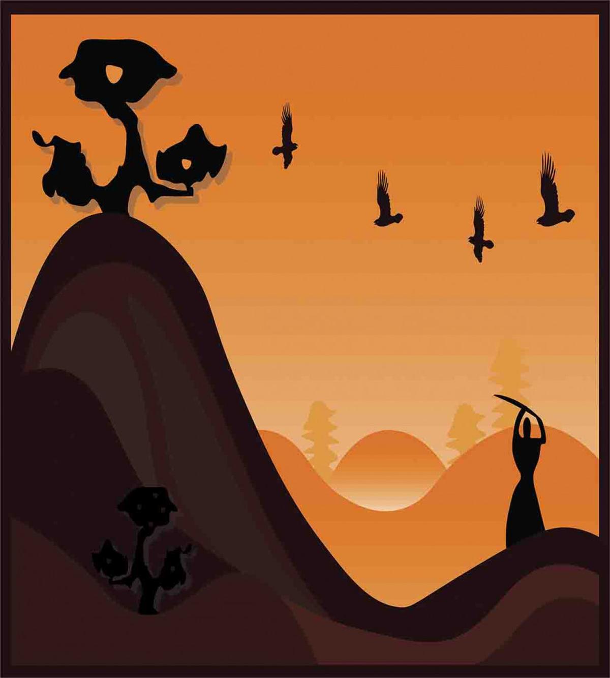 Landscape in Sundown — Pattern