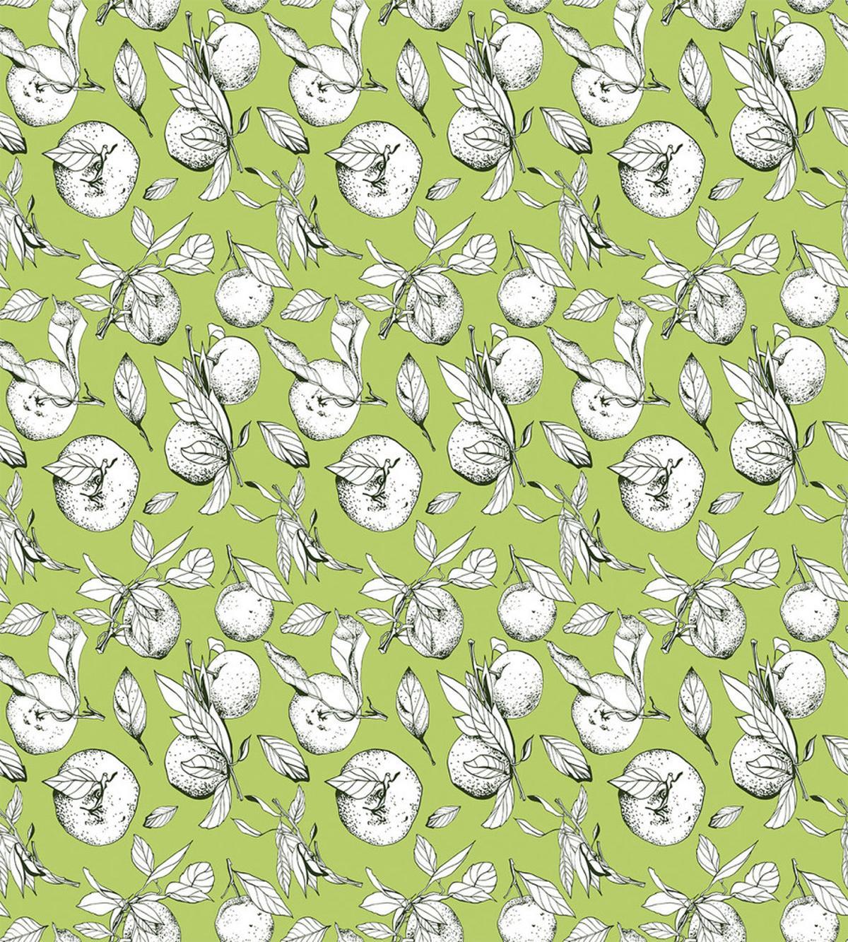 Sketch Drawn Citrus Fruit — Pattern