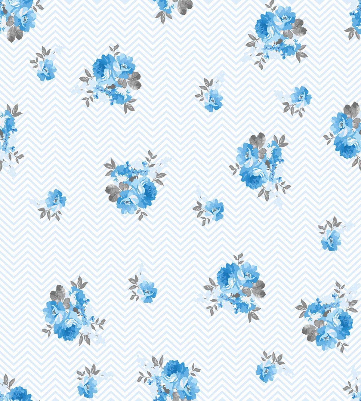 Blue Color Romantic Flower — Pattern