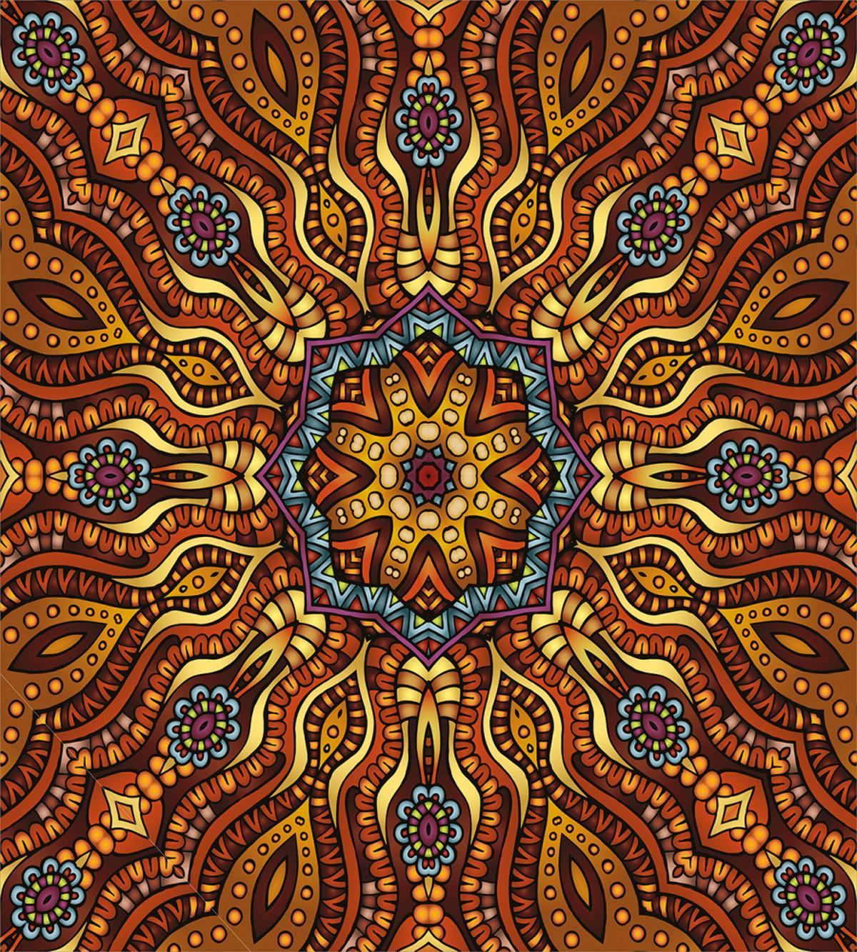 Warm Colored Design Boho — Pattern