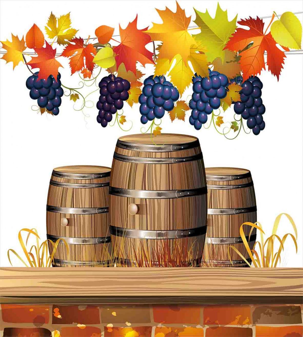 Golden Fall in Vineyard — Pattern