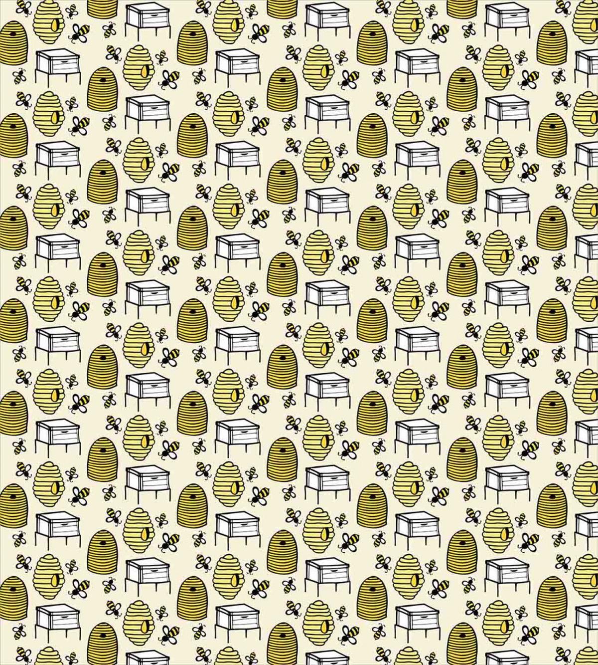 Caricature Bee Hives Rural — Pattern
