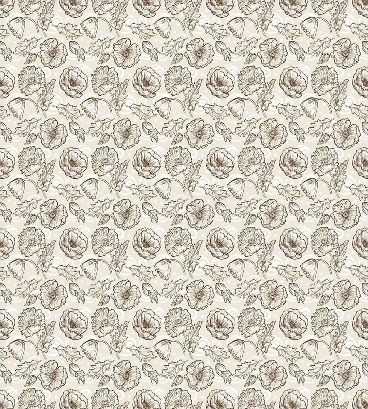 Contour Flowers Curls — Pattern