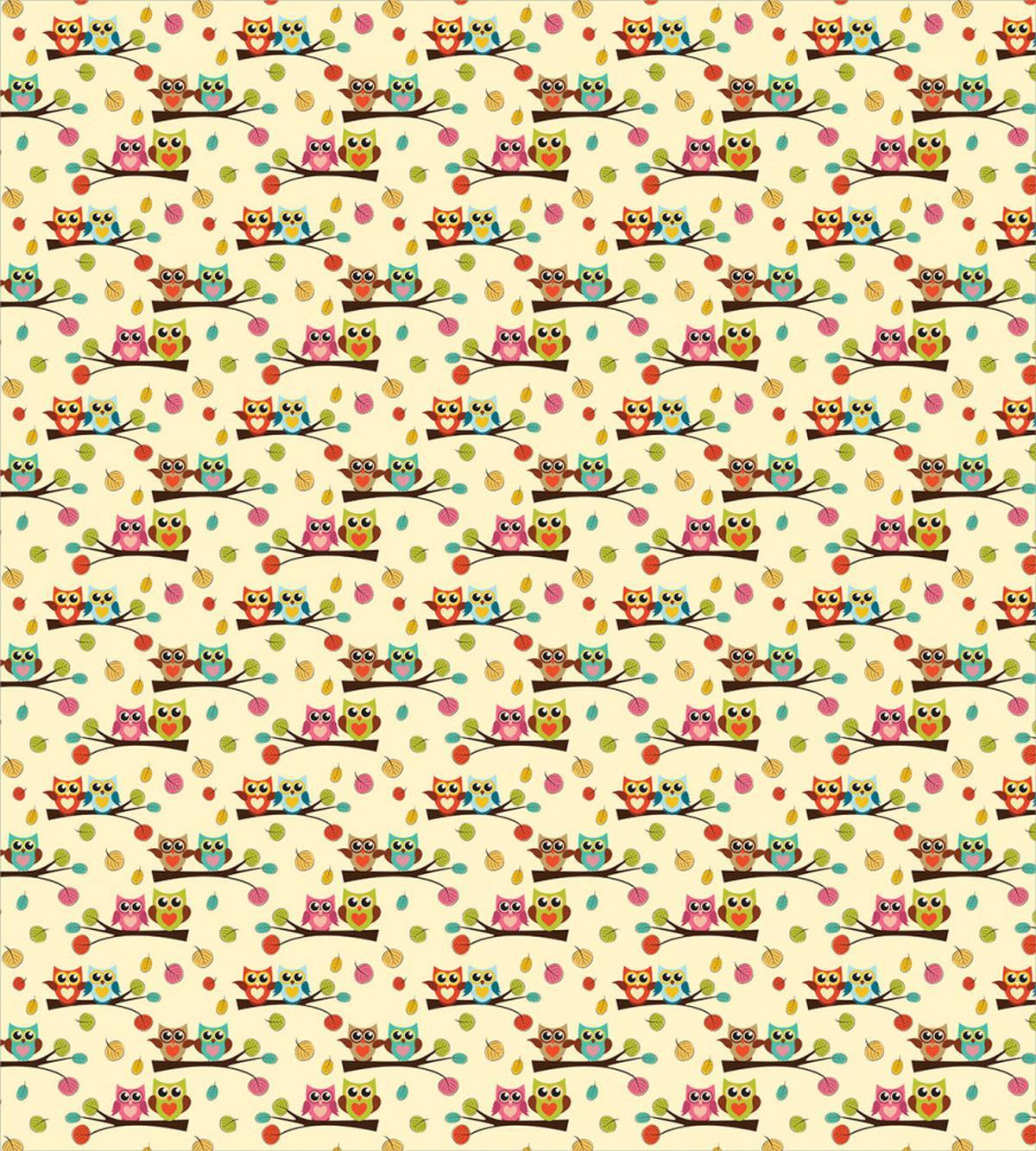 Vivid Fallen Leaves Birds — Pattern