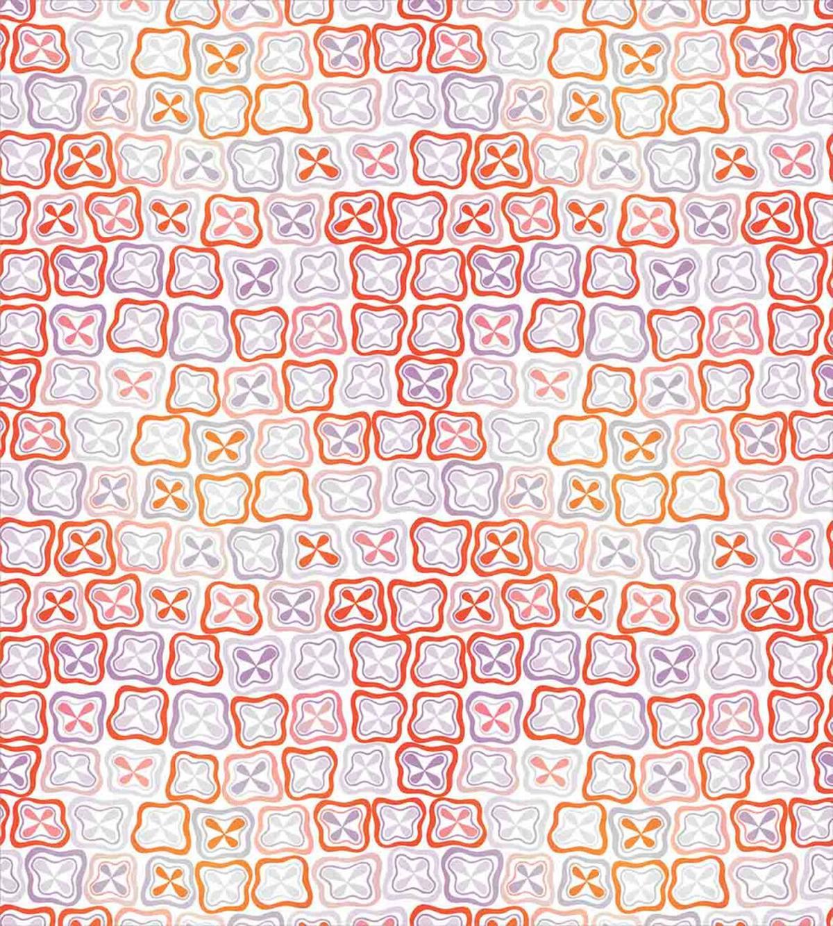 Four-Petal Abstract Flowers — Pattern