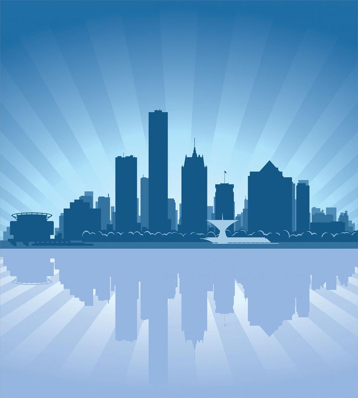 Retro Milwaukee Skyline — Pattern