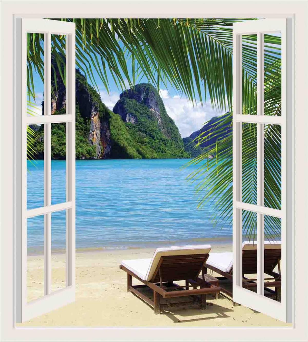 Palms and Ocean Summer — Pattern