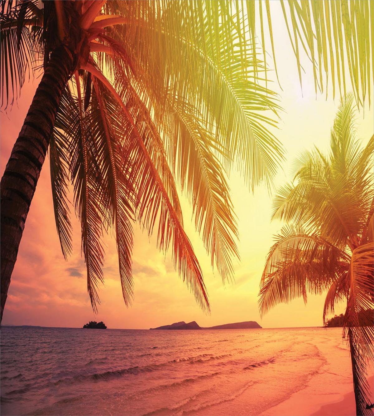 Sunset at Beach in Warm Tones — Pattern