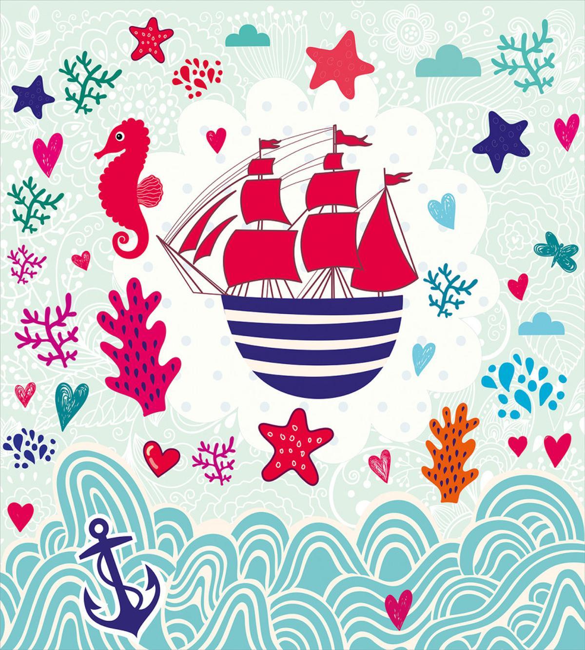 Sailing Ship Anchor Sea — Pattern