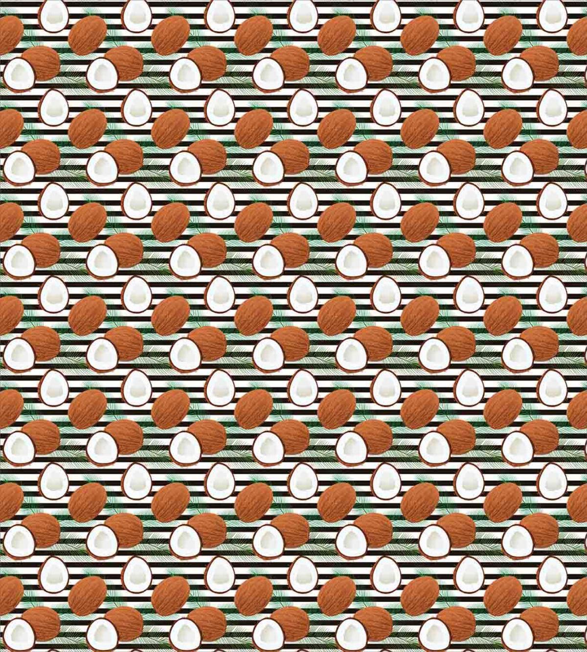 Tropical Fruit on Stripes — Pattern