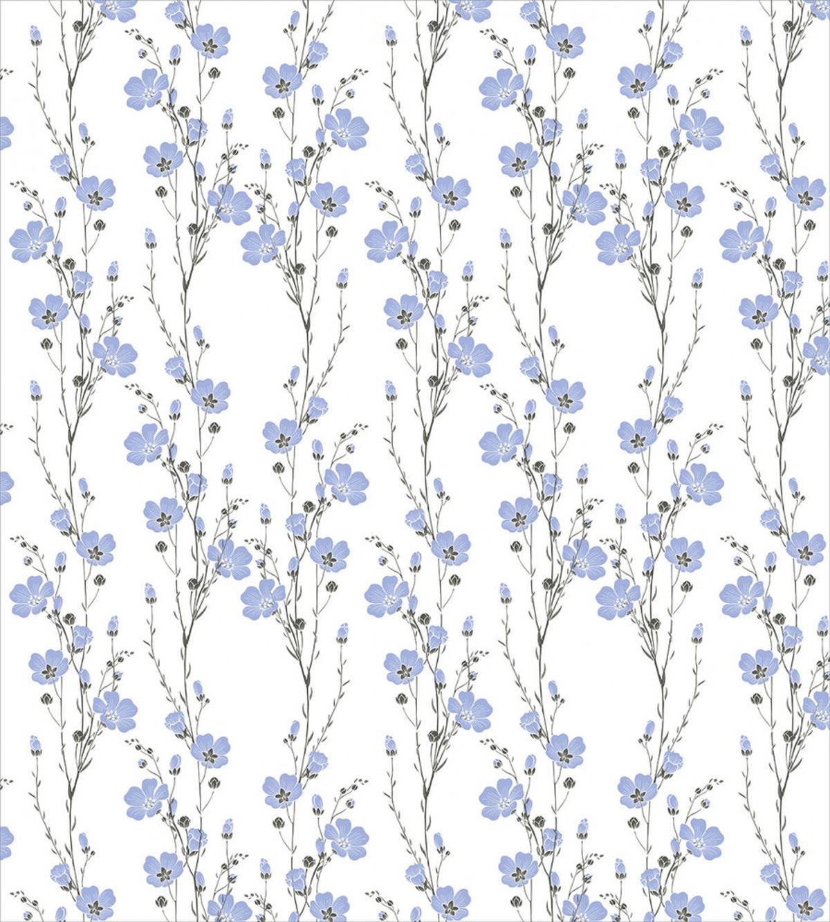 Blossoming Flax Flowers — Pattern