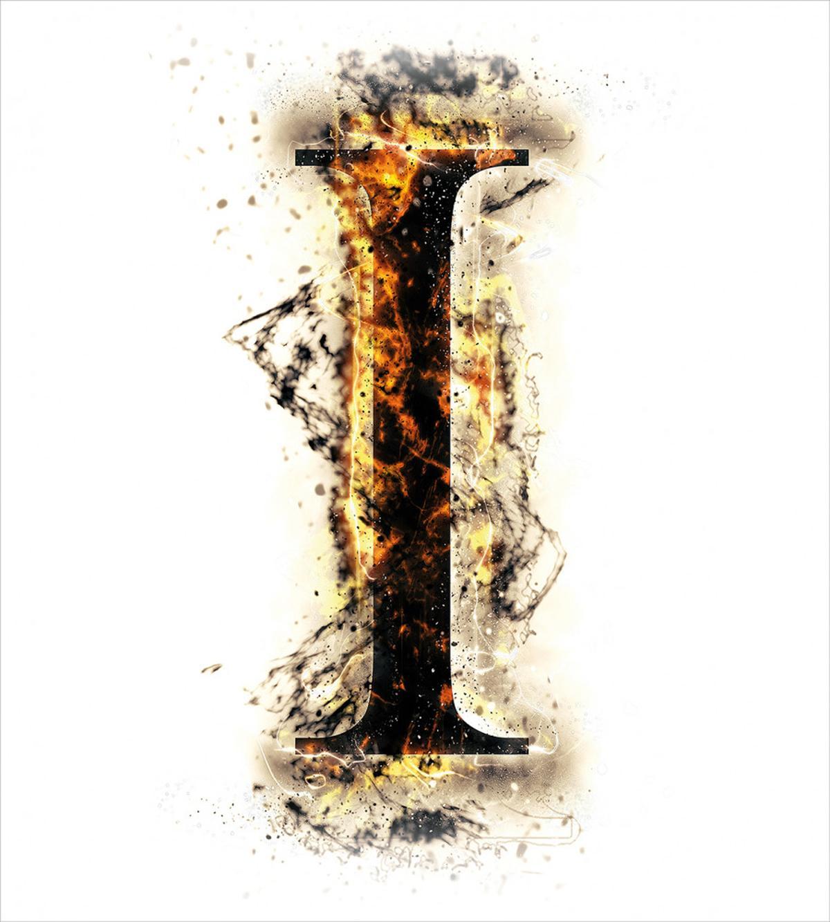 Charred I with Flames — Pattern