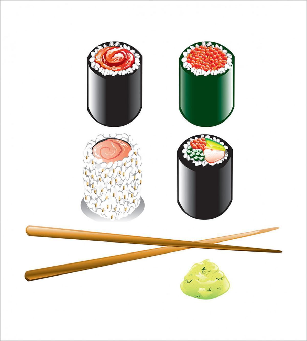 Japan Sushi and Chopsticks — Pattern