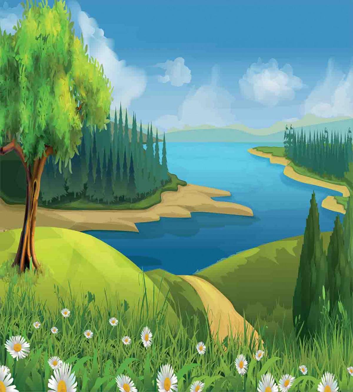 Cartoon Landscape Pattern — Pattern