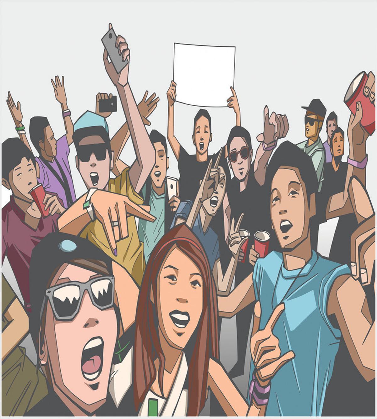 Festival Crowd at the Concert — Pattern