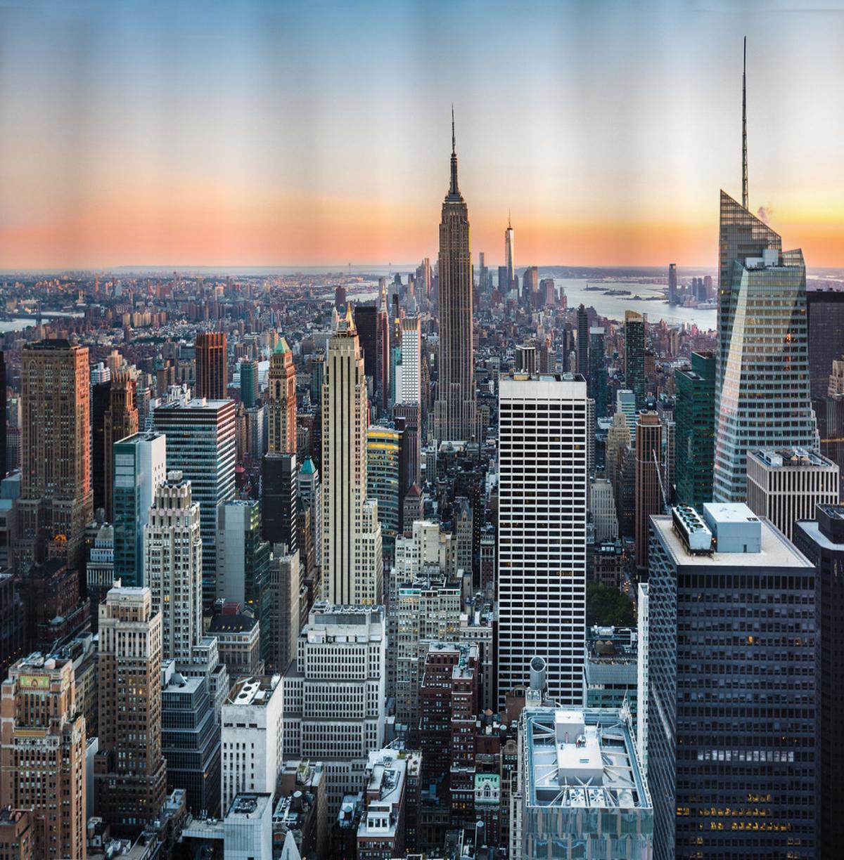 NYC Manhattan Skyline Dusk — Pattern