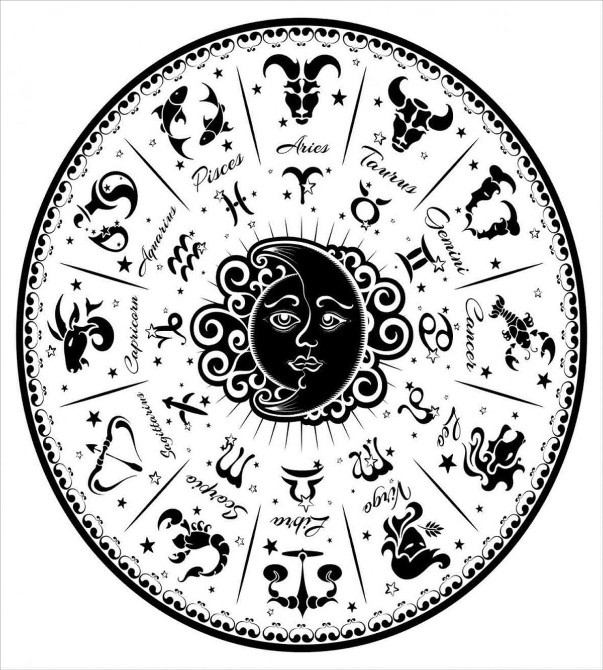 Black White Zodiac — Pattern