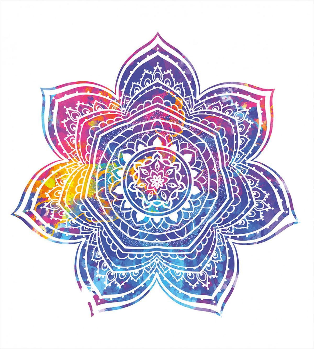 Vivid Colored Lotus — Pattern