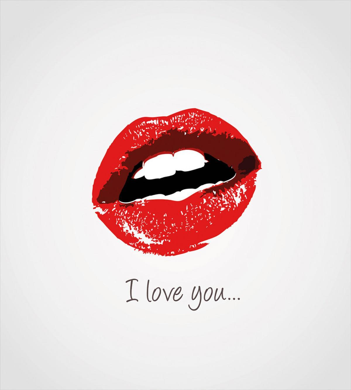 Seductic Female Lips — Pattern