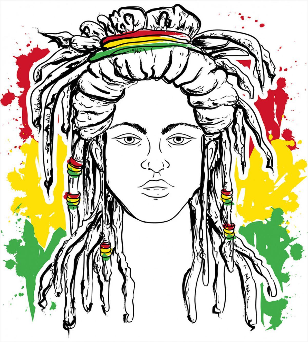 Grunge Flag Colors Reggae — Pattern