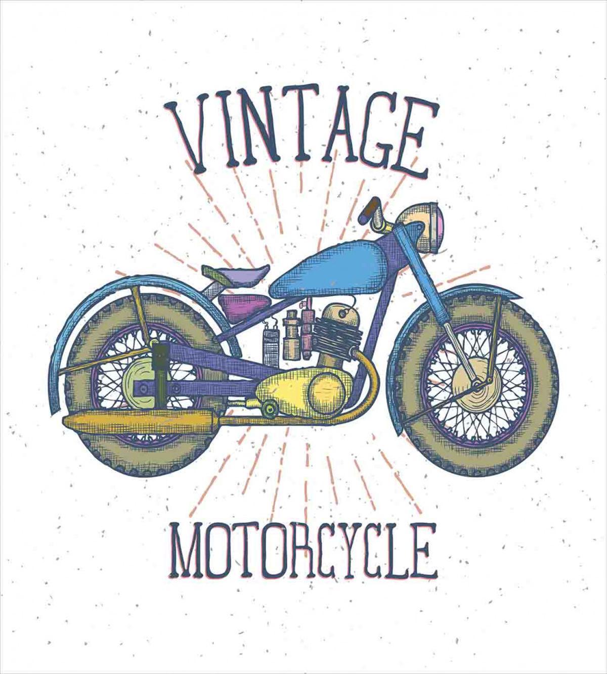 Colorful Retro Bike — Pattern