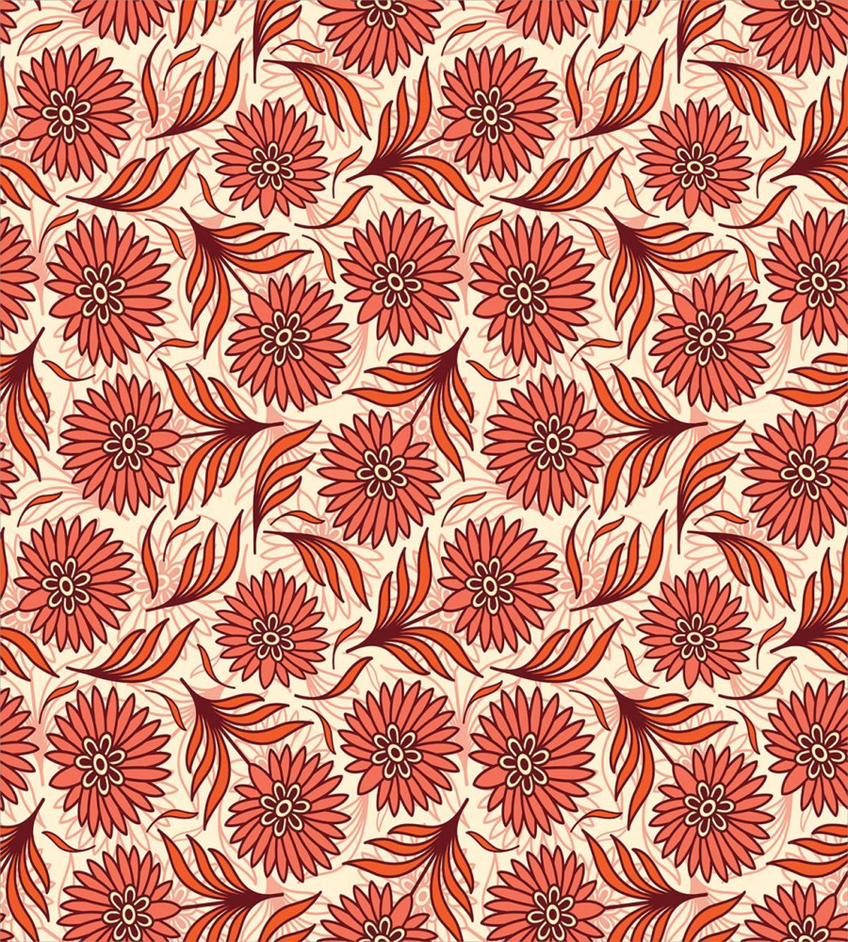 Nostalgic Gerbera Motifs — Pattern
