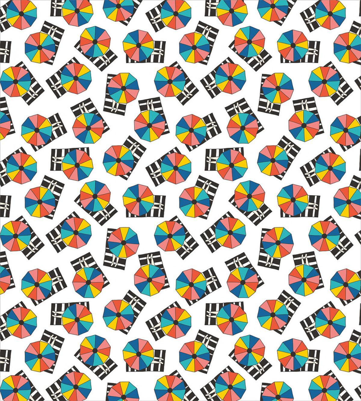 Laying Under Parasols Art — Pattern