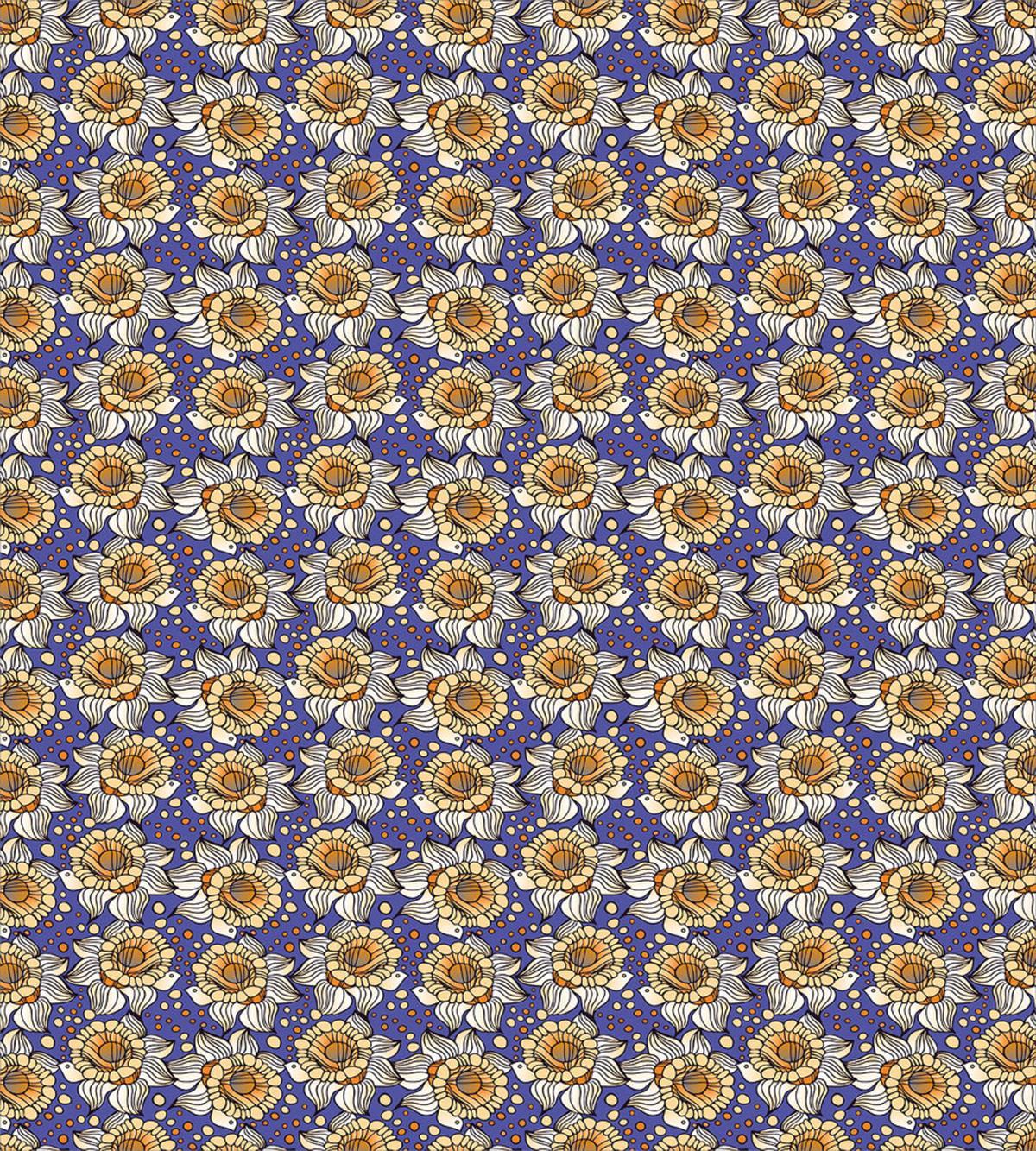 Flowers Round Spots — Pattern