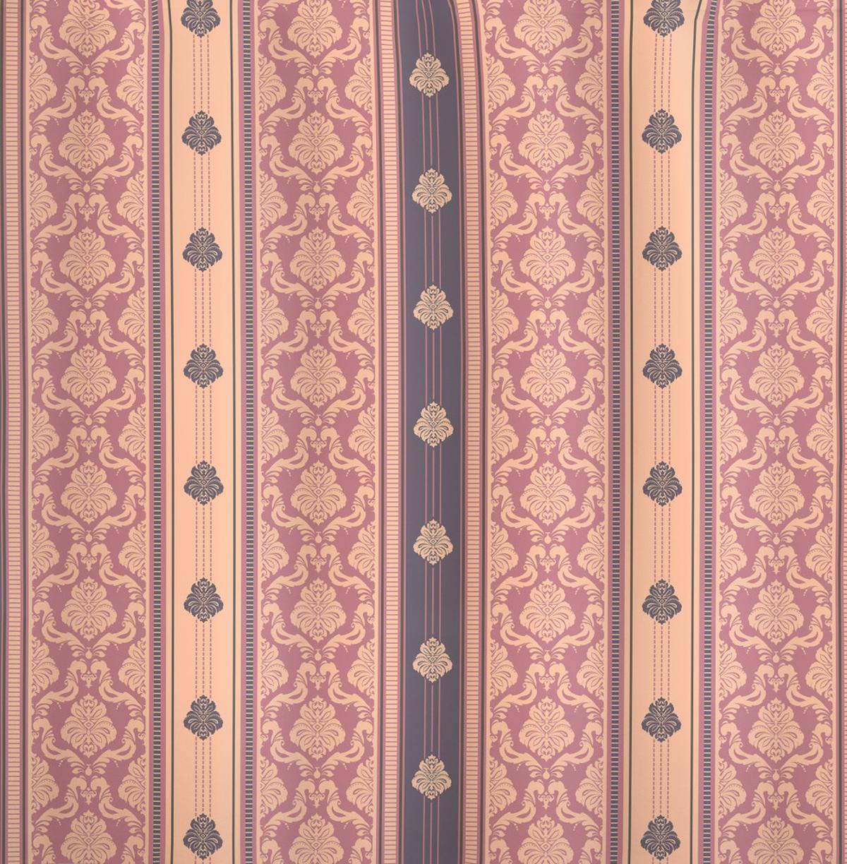 Classic Lines and Curly Damask — Pattern