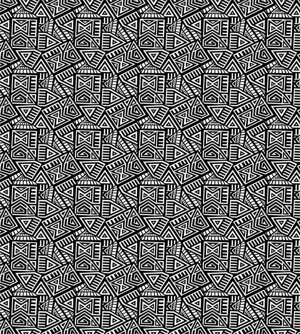 Boho Folk Geometric Maze — Pattern
