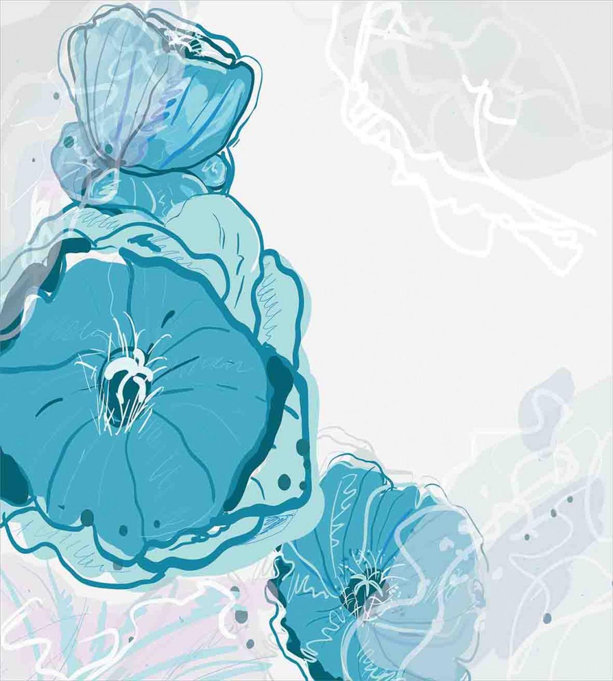 Blue Spring Blossoms — Pattern