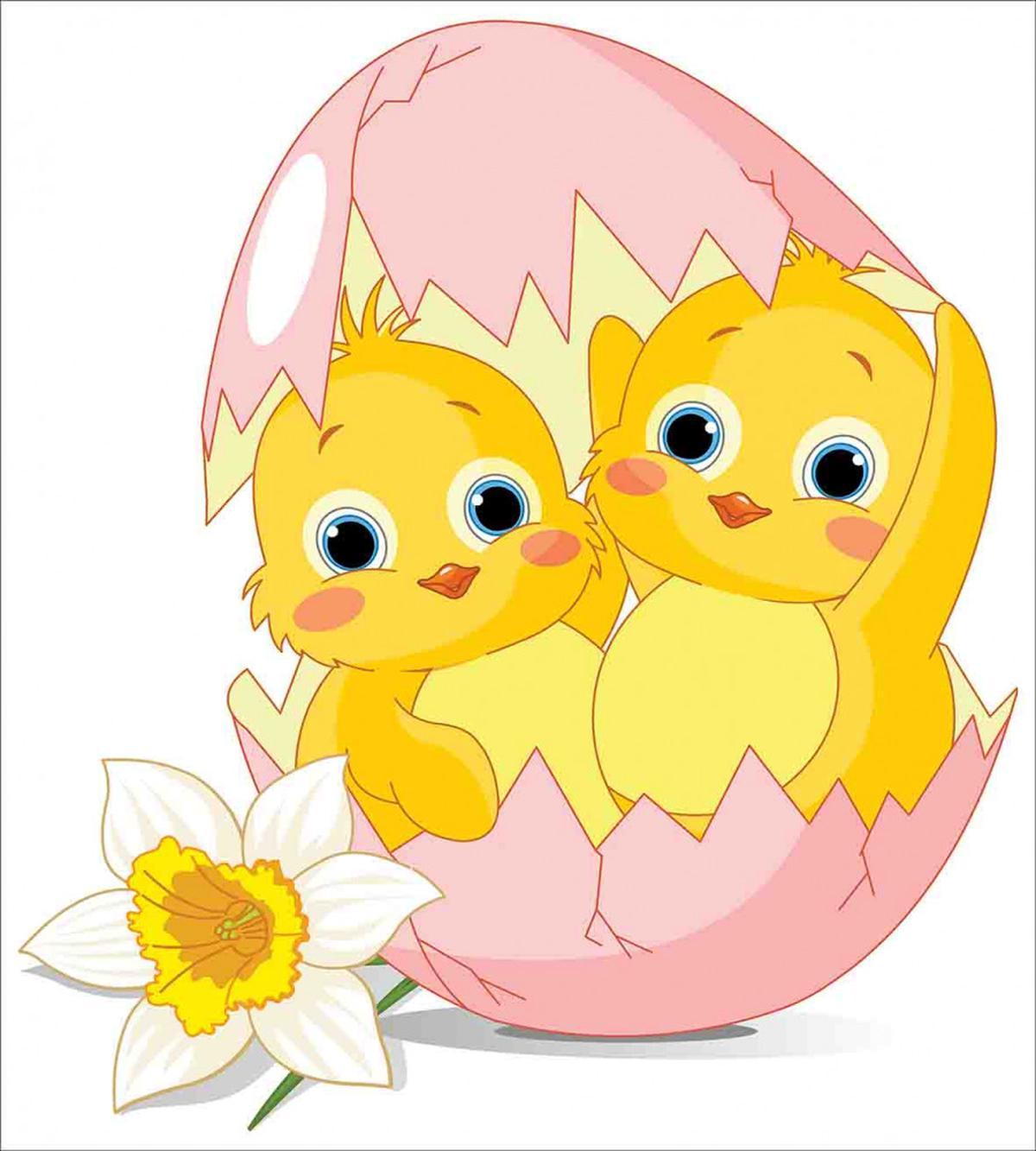 Daffodil Chicks Cracked Egg — Pattern