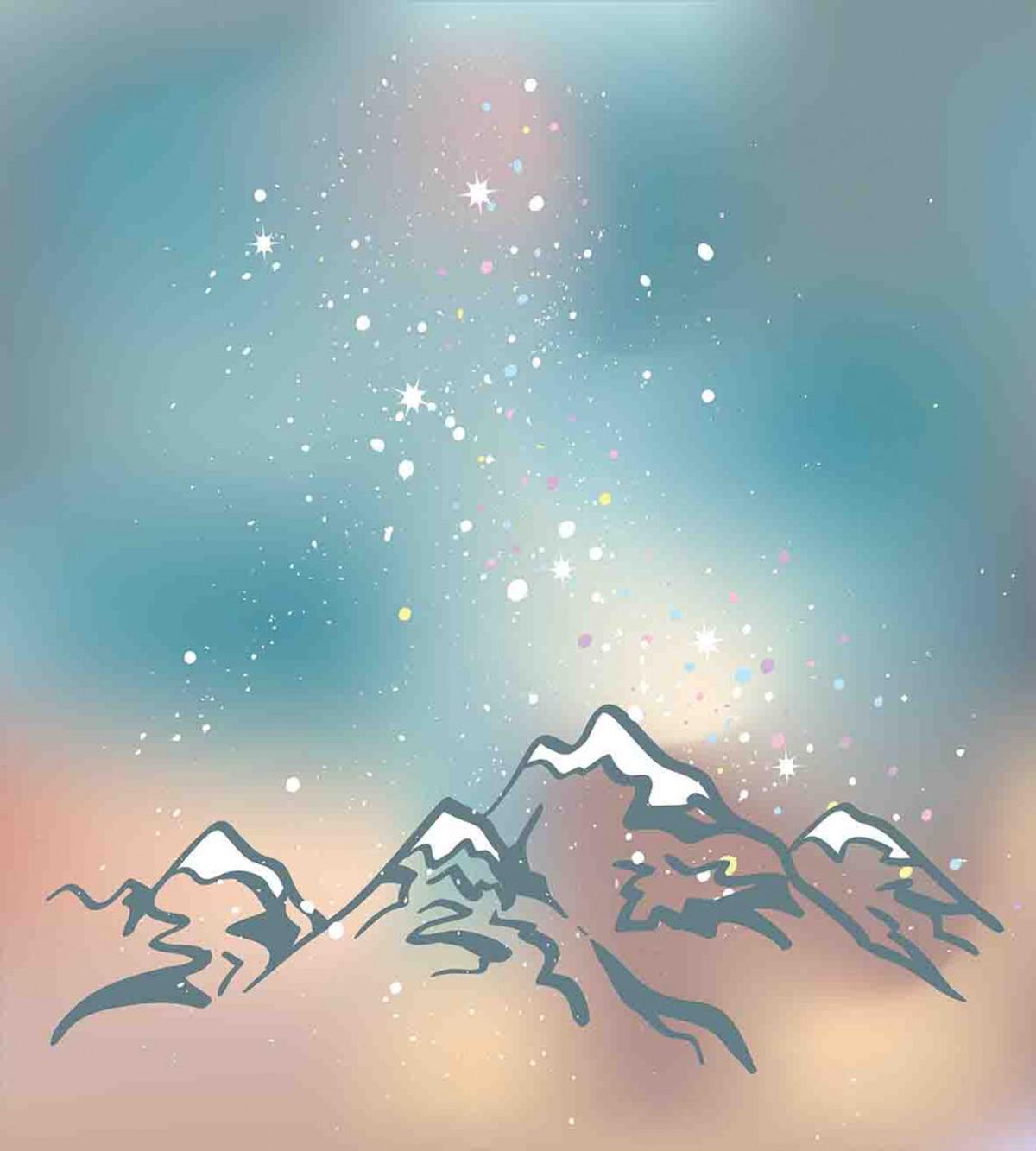 Milky Way and Himalayas — Pattern