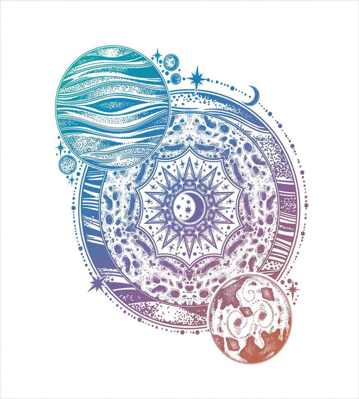 Moon and Planet — Pattern