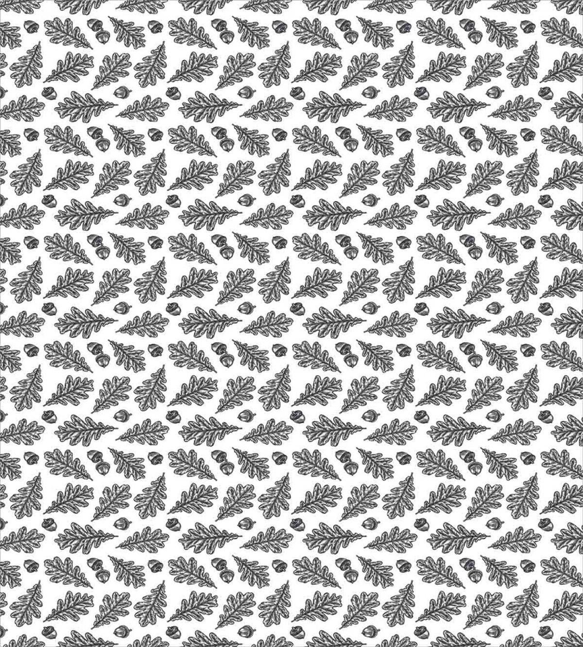 Engraving Oak Leaves Seed — Pattern