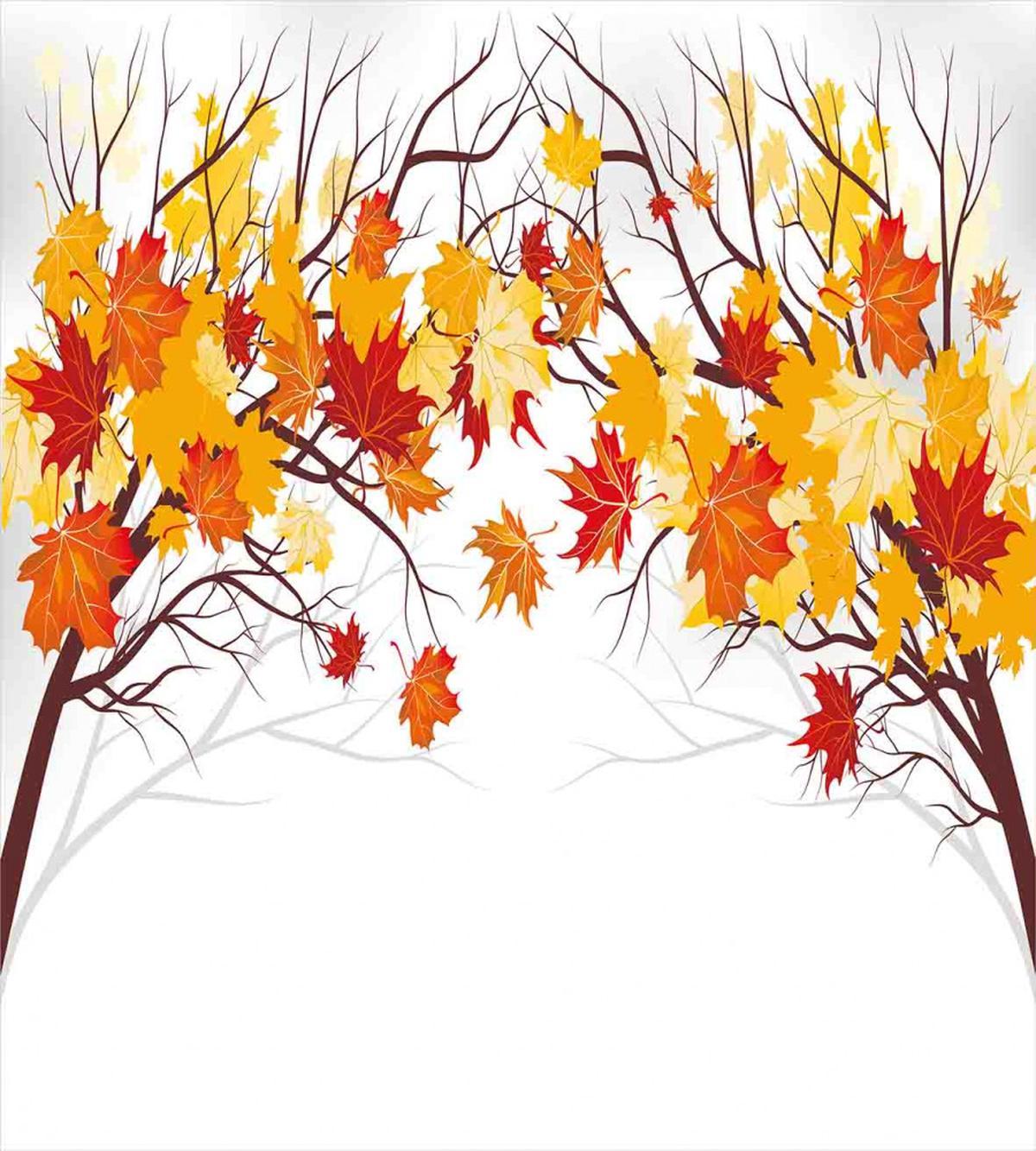 Cartoon Maple Autumn Tree — Pattern