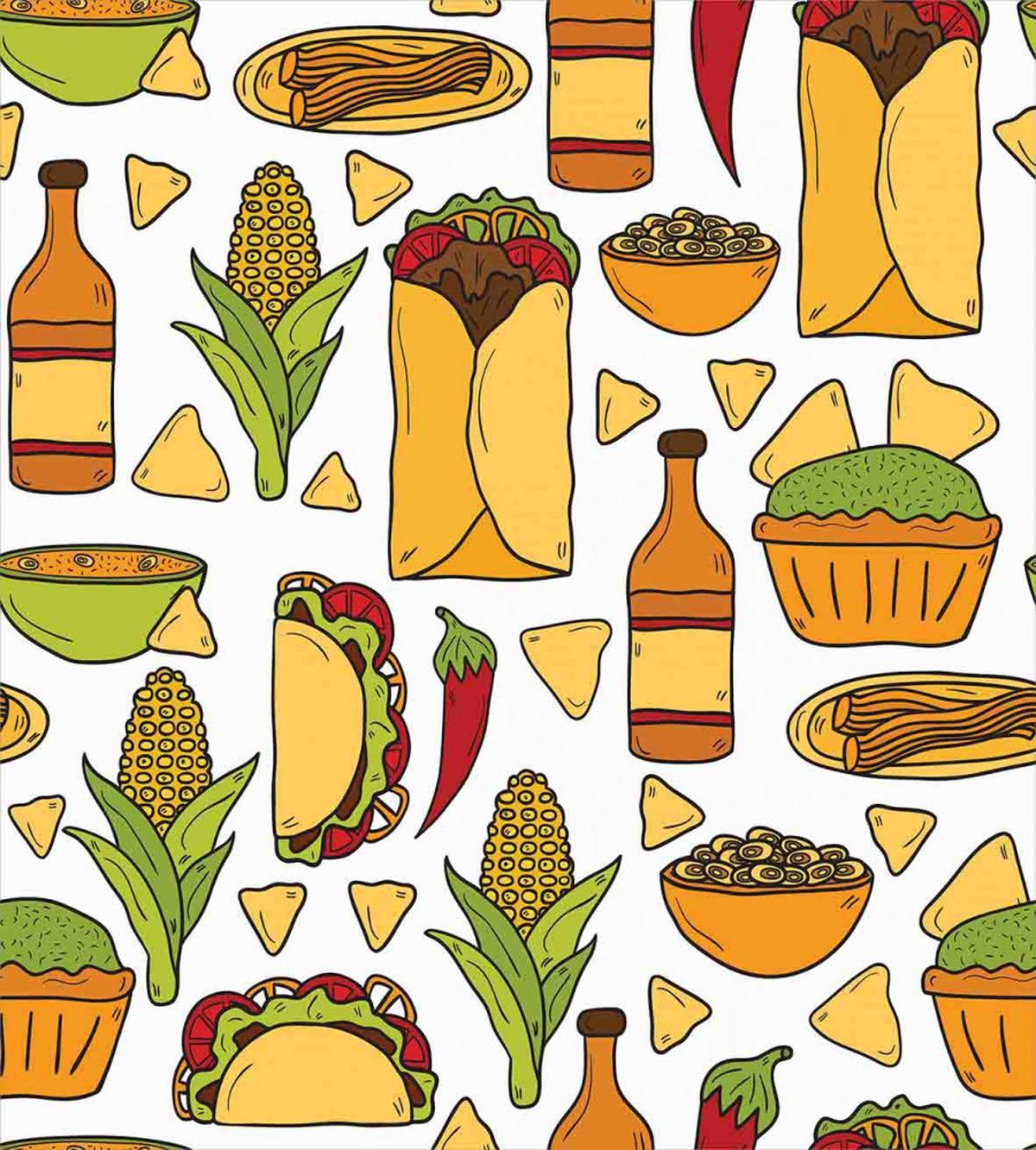 Latin Food Chili Taste Taco — Pattern