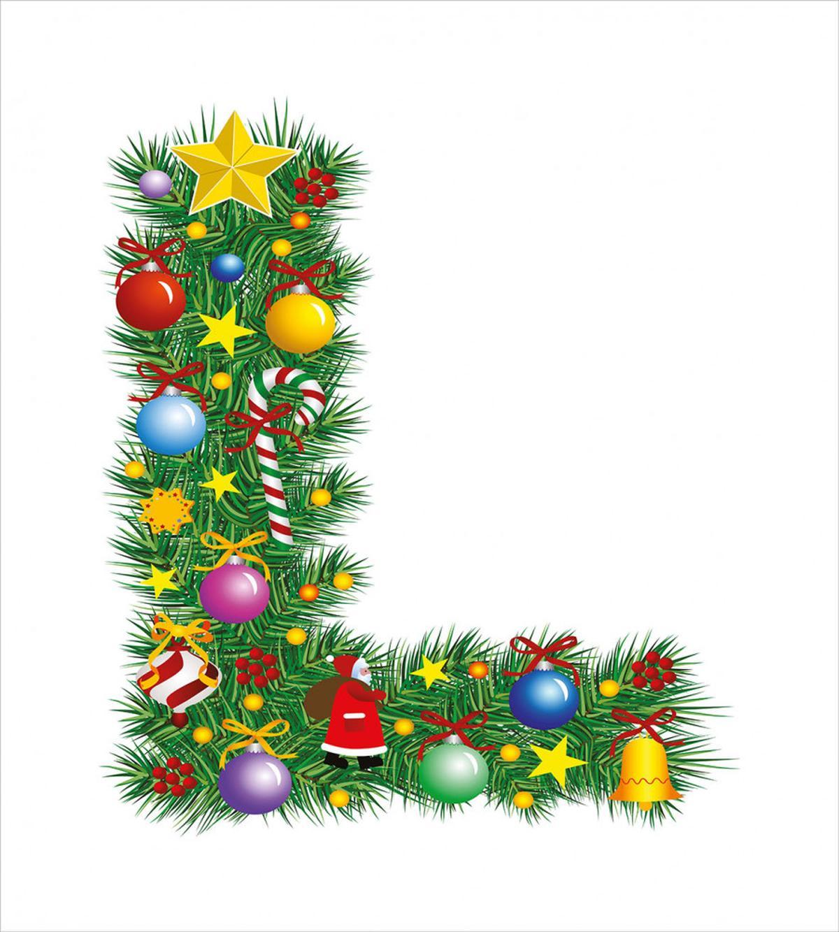 Pine Tree Majuscule L — Pattern
