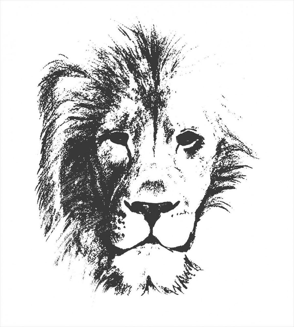 Sketchy Jungle Lion — Pattern